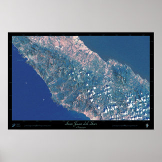 San Juan del Sur, Nicaragua satellit affisch