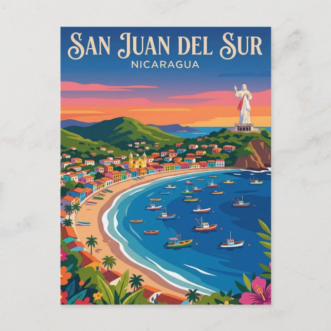 San Juan del Sur Nicaragua Vykort (Framsida)