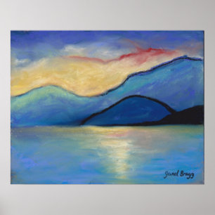 San Juan Island Twilight i Pastels Poster