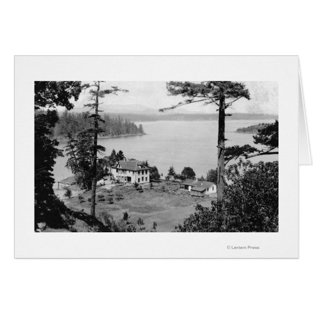 San Juan Island, WAGuam A Lama View Photograph Hälsningskort (Framsidan Horizontal)
