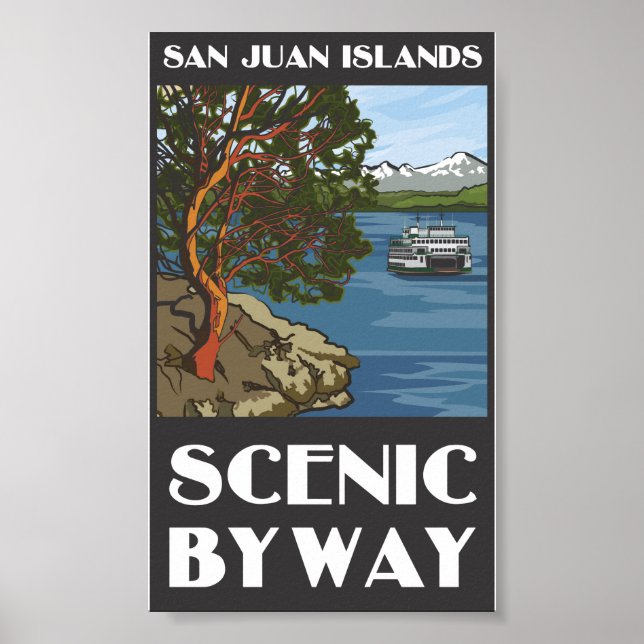 San Juan Islands Scenia Byway Poster (Framsidan)