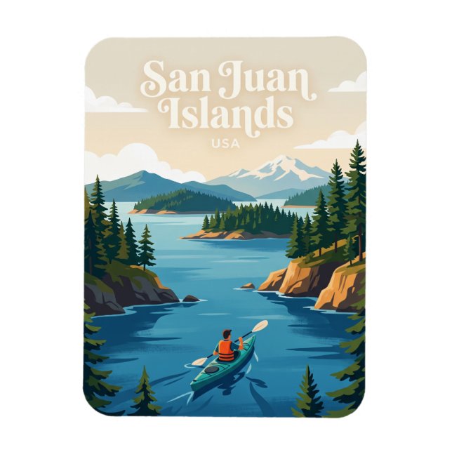 San Juan Islands USA Magnet (Vertikal)