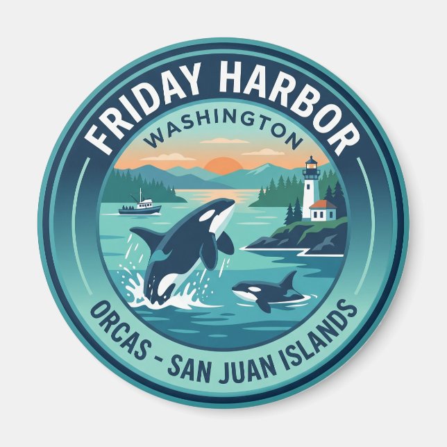 San Juan Islands USA Magnet (Framsidan)