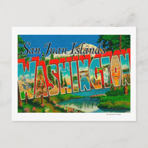 San Juan Islands, WashingtonStor Bokstav Vykort