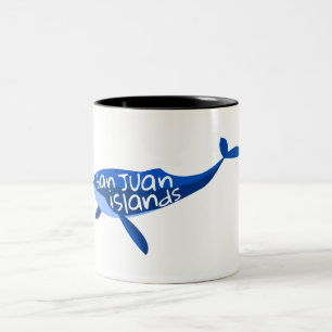 San Juan Islands Whale Två-Tonad Mugg