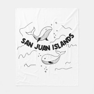 San Juan Islands Whales Fleecefilt