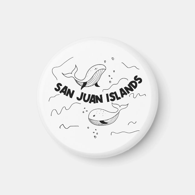 San Juan Islands Whales Magnet (Framsidan)