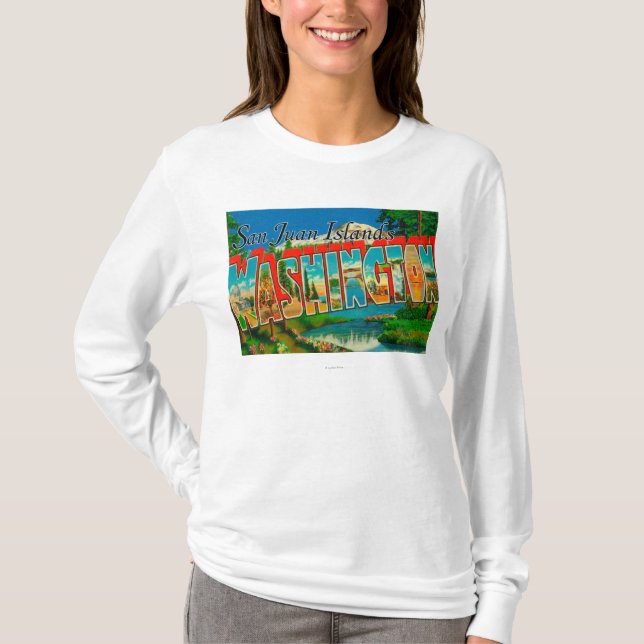 San Juan öar, WashingtonLarge brev T Shirt (Framsida)