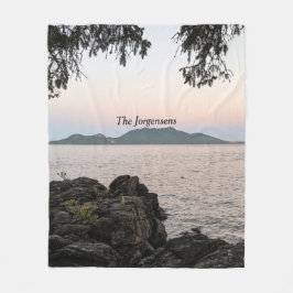 San Juan-öarna - Måne Stigning över Cypern Fleecefilt