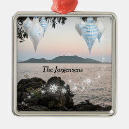 San Juan-öarna - Måne Stigning över Cypern Julgransprydnad Metall