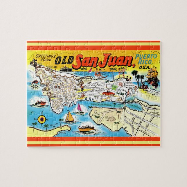 San Juan Puerto Rico 8x10 Jigsaw Puzzle Pussel (Horisontell)