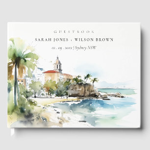 San Juan Puerto Rico Akvarell Landskaps Bröllop Gästböcker