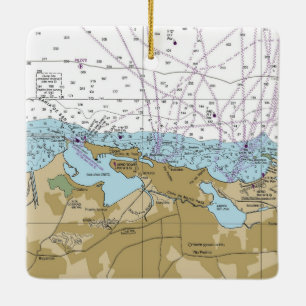 San Juan Puerto Rico-diagram Julgransprydnad Keramik