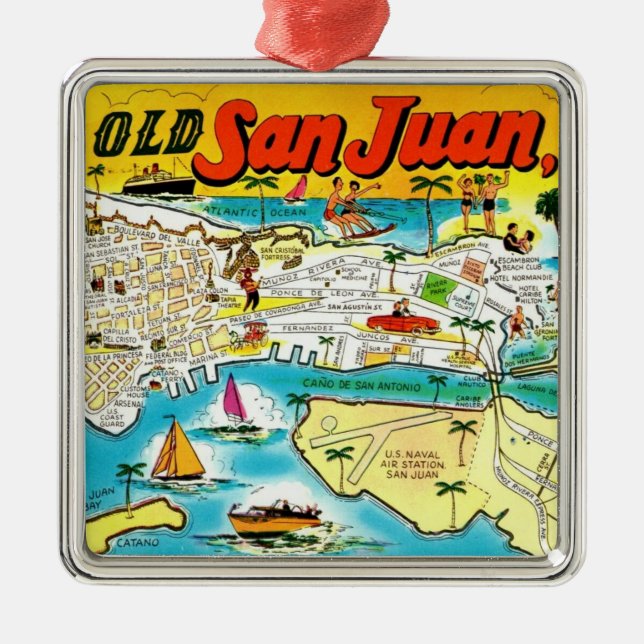 San Juan Puerto Rico  Julgransprydnad Metall (Framsidan)