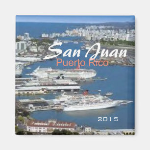 San Juan Puerto Rico reser souvenirkylmagneten Magnet
