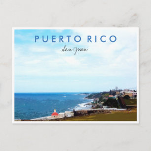 San Juan Puerto Rico Resmin Souvenir för Resa Vykort