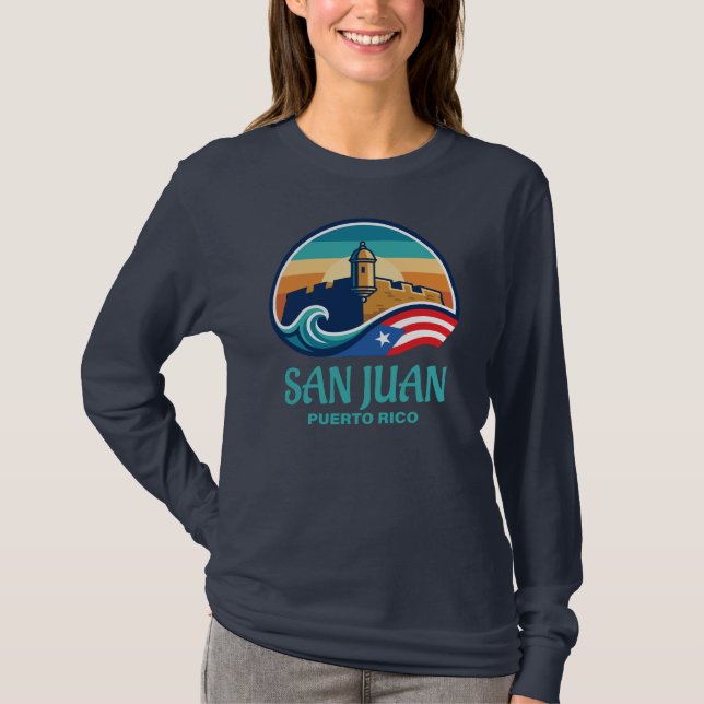 San Juan Puerto Rico T Shirt (Framsida)