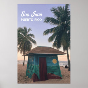 San Juan Puerto Rico Tropical Beach Sunset Photo Poster