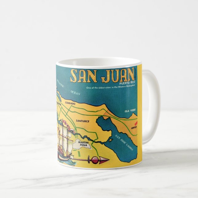 San Juan Retro Kartkopp Kaffemugg (Framsida höger)