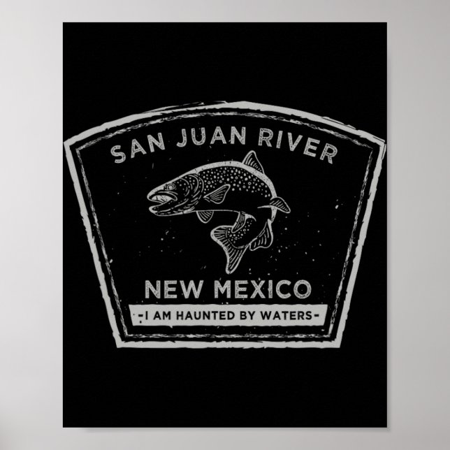 San Juan River New Mexico Flugfiske Tröja  Poster (Framsidan)