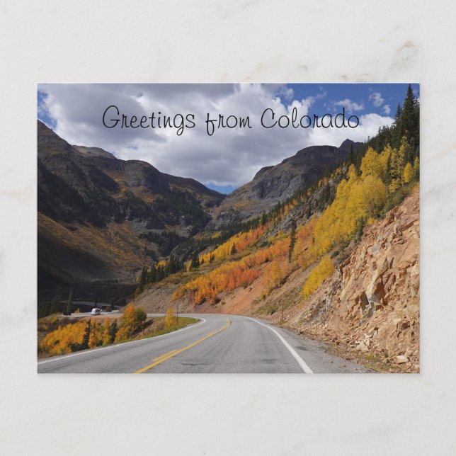 San Juan Skyway mellan Durango och Silverton Vykort (Framsida)