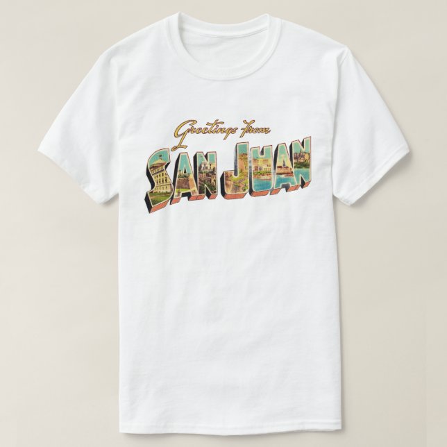 San Juan Vintage Hälsnings T Shirt (Design framsida)