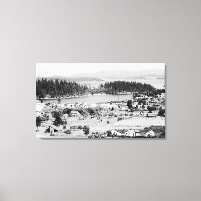 San Juan, Washington Aerial View of Canvastryck (Framsida)