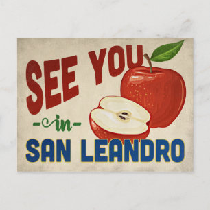 San Leandro California Apple - Vintage resor Vykort