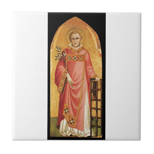 San Lorenzo belägger med tegel (guld) Kakelplatta (Framsidan)