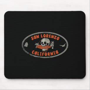 San Lorenzo Kalifornien Ca Retro Surfar Front Och Musmatta
