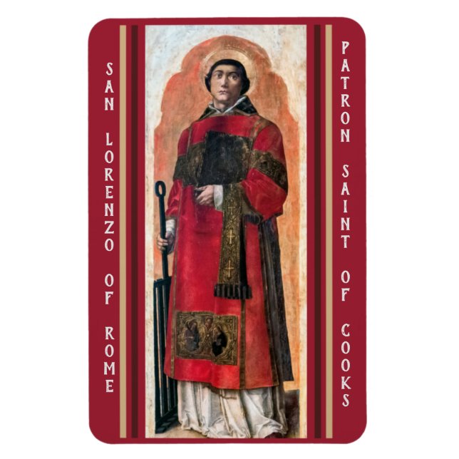San Lorenzo Lawrence Rom, Patron Saint of Cooks Magnet (Vertikal)