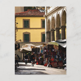 San Lorenzo Market i Florence, Italien Vykort