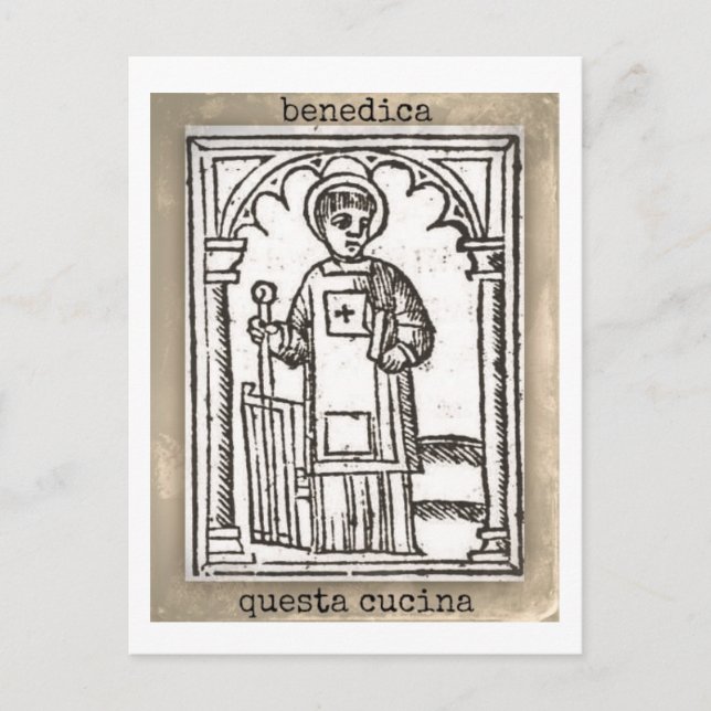 San Lorenzo välsignar detta kök Vykort (Framsida)