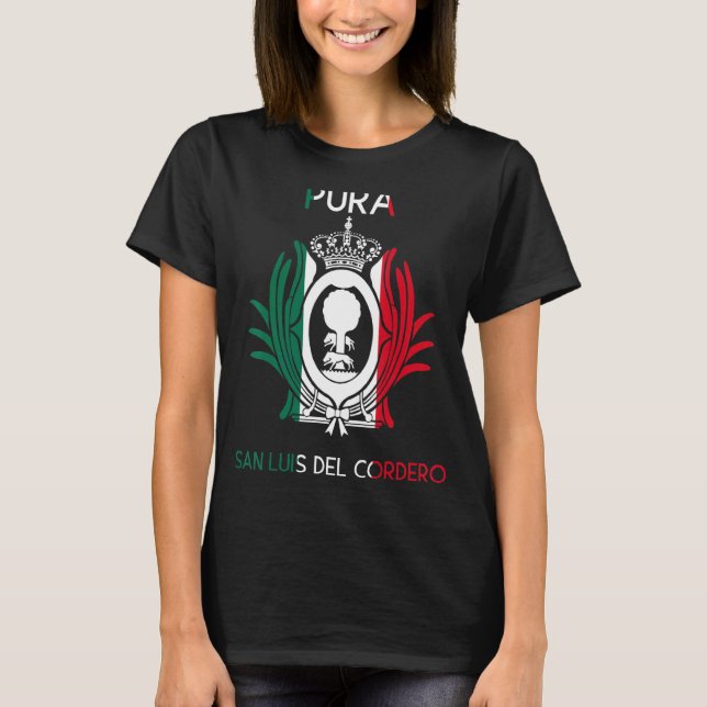 San Luis Del Cordero Durango Estado Mexiko Escudo T Shirt (Framsida)