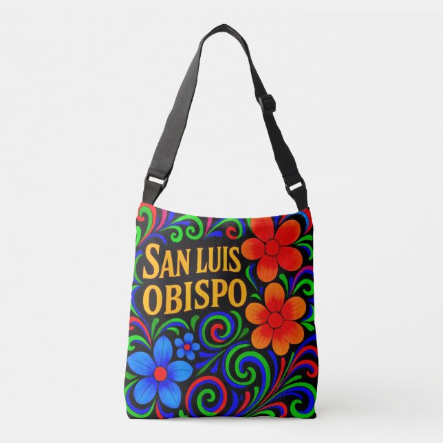 SAN LUIS OBISPO-BLOMMIGTEN TOTE BAG. AXELVÄSKA (Framsida)