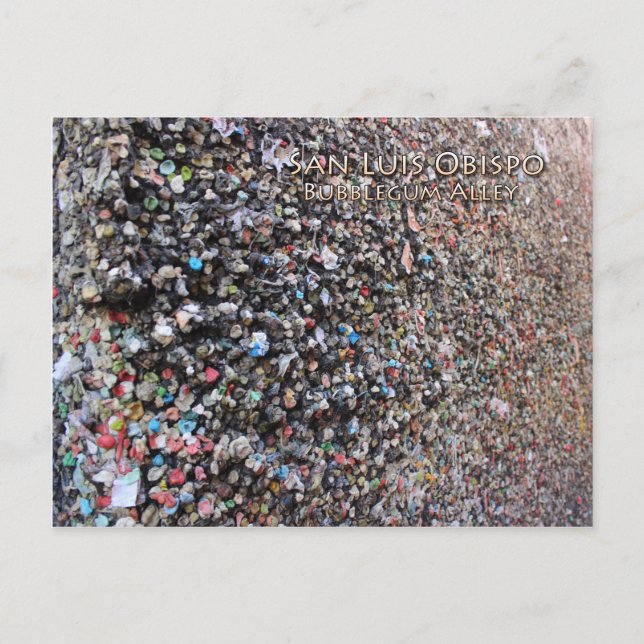 San Luis Obispo Bubblegum Alley Postcard! Vykort (Framsida)