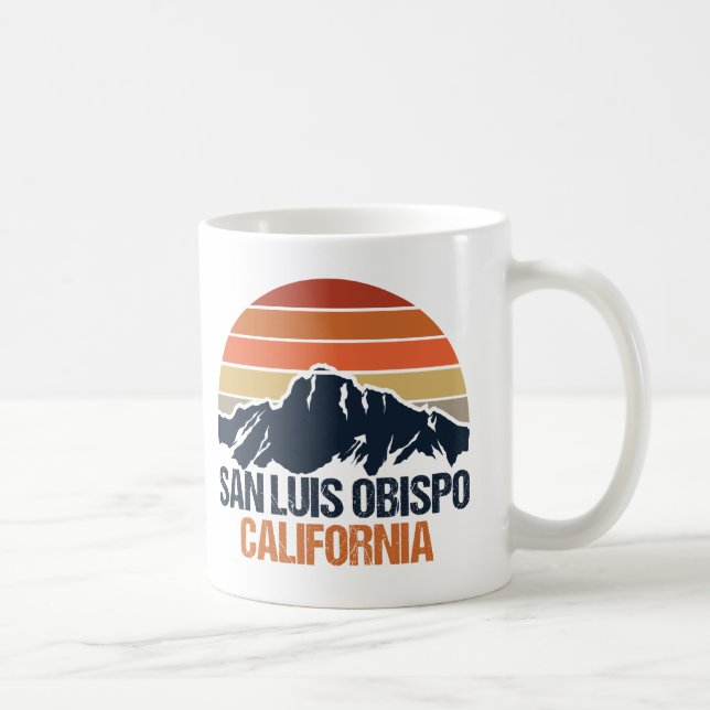 San Luis Obispo California Bergssolnedgång Kaffemugg (Höger)