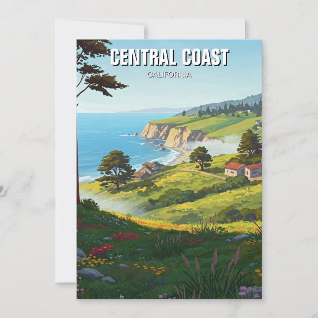 San Luis Obispo California Central Kusten Julkort (Framsida)