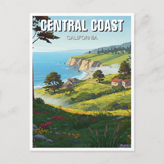 San Luis Obispo California Central Kusten Vykort (Framsida)