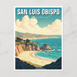 San Luis Obispo California Central Kusten Vykort