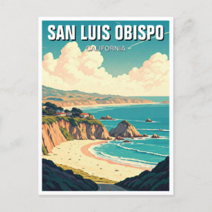 San Luis Obispo California Central Kusten Vykort