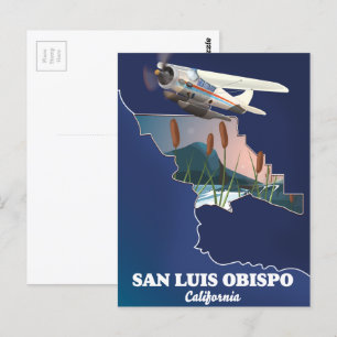 San luis obispo California karta Vykort