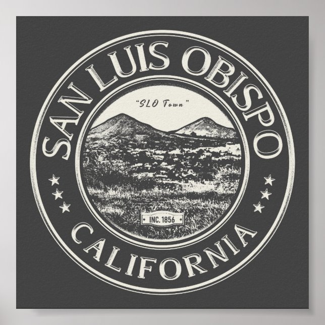 SAN LUIS OBISPO CALIFORNIA POSTER (Framsidan)