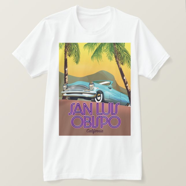 San Luis Obispo California Travel-affisch T Shirt (Design framsida)