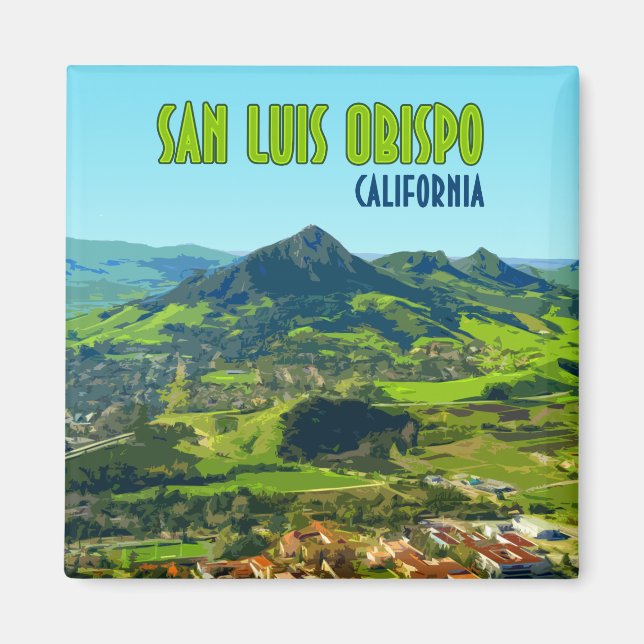 San Luis Obispo California Vintage Magnet (Framsidan)