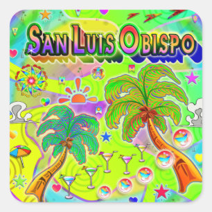San Luis Obispo Mind Focus Sticker Fyrkantigt Klistermärke