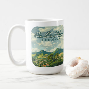 San Luis Obispo SLO California Central Kusten Retr Kaffemugg
