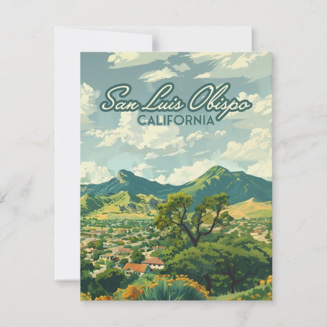 San Luis Obispo SLO California Kusten Card (Framsida)