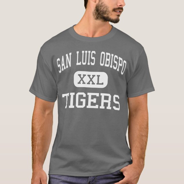 San Luis Obispo - tigrar - kick - San Luis Obispo Tee Shirt (Framsida)