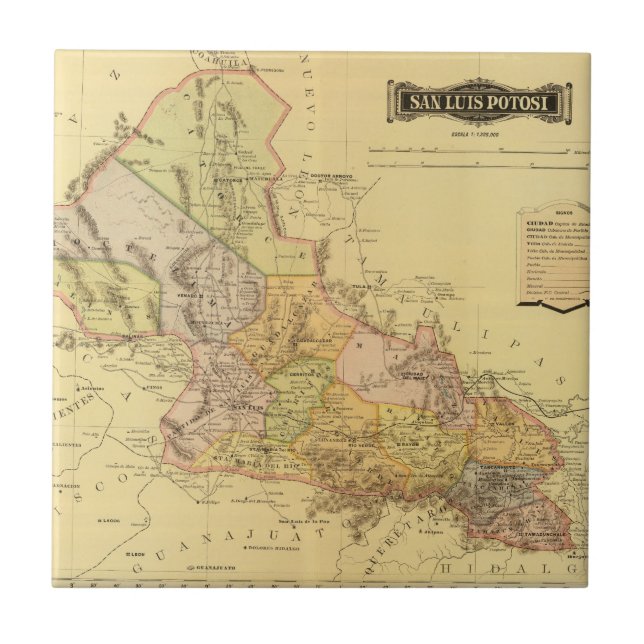 San Luis Potosi Kakelplatta (Framsidan)